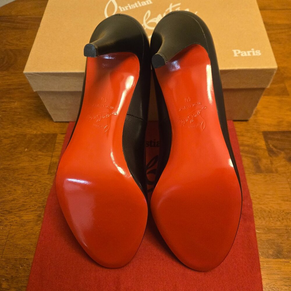 CHRISTIAN LOUBOUTIN Ron Ron 85 Black Kid Pumps 10/40 - Picture 7 of 11